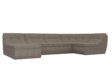 Модульный П-образный диван Холидей, Корфу 03 (рогожка) в Нальчике