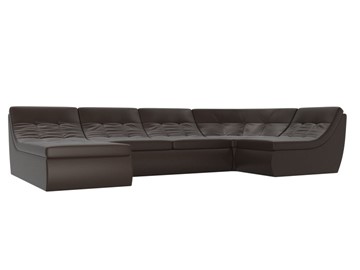 Модульный раскладной диван Холидей, Коричневый (экокожа) в Нальчике