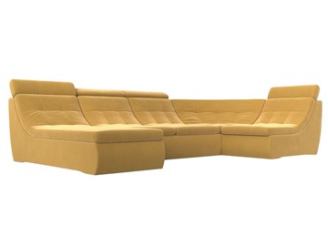 Большой модульный диван Холидей люкс, Желтый (микровельвет) в Нальчике