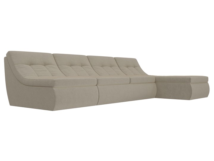 Модульный угловой диван Холидей, Бежевый (микровельвет) в Нальчике - изображение 3