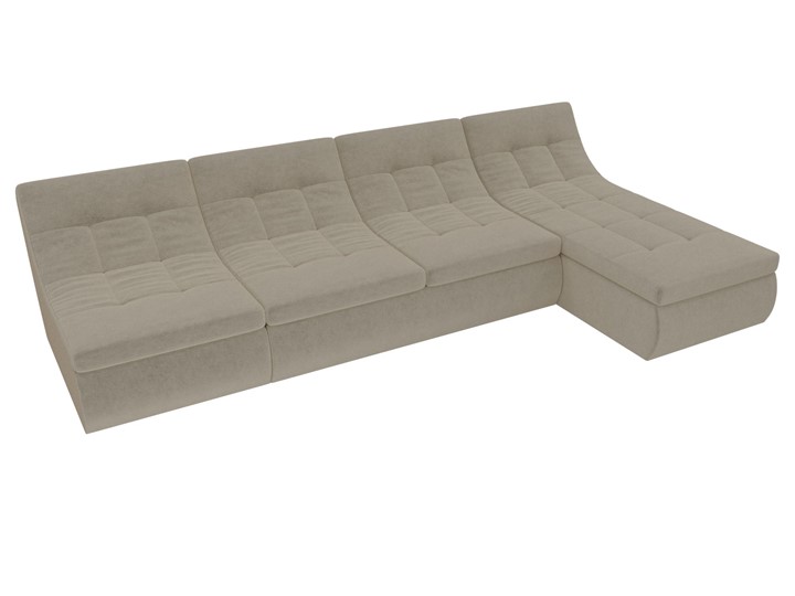 Модульный угловой диван Холидей, Бежевый (микровельвет) в Нальчике - изображение 4