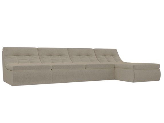 Модульный угловой диван Холидей, Бежевый (микровельвет) в Нальчике - изображение