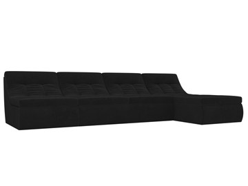 Модульный угловой диван Холидей, Черный (велюр) в Нальчике - предосмотр