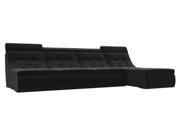 Модульный раскладной диван Холидей люкс, Черный (микровельвет) в Нальчике