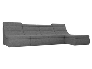Модульный раскладной диван Холидей люкс, Серый (рогожка) в Нальчике