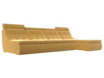 Модульный раскладной диван Холидей люкс, Желтый (микровельвет) в Нальчике