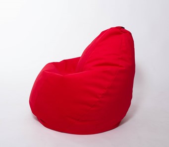 Кресло-мешок Груша большое, велюр однотон, красное в Нальчике - предосмотр 1