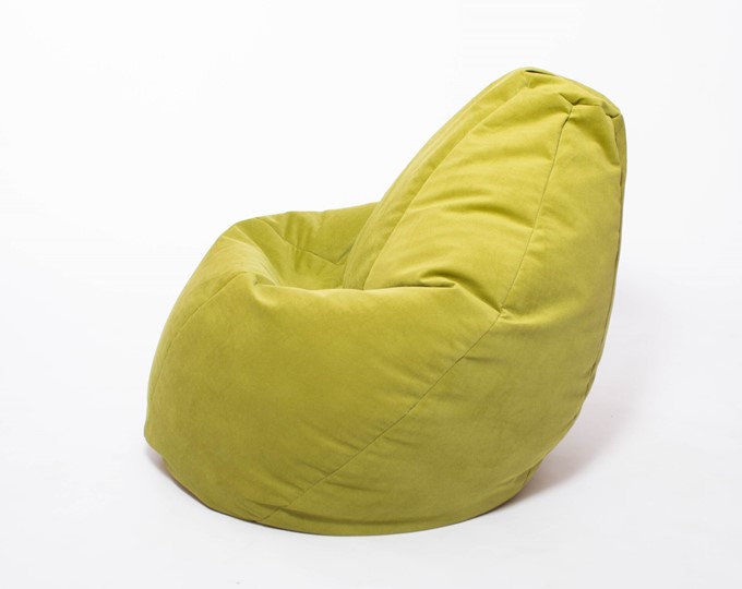Кресло-мешок Груша малое, велюр однотон, травянное в Нальчике - изображение 2