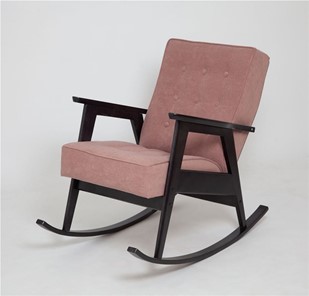 Кресло-качалка Ретро (венге / RS 12 - розовый) в Нальчике