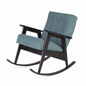 Кресло-качалка Ретро (венге / RS 29 - бирюзовый) в Нальчике