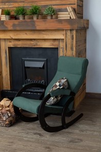 Кресло-качалка в гостиную Корсика, ткань Amigo Green 34-Т-AG в Нальчике - предосмотр 7