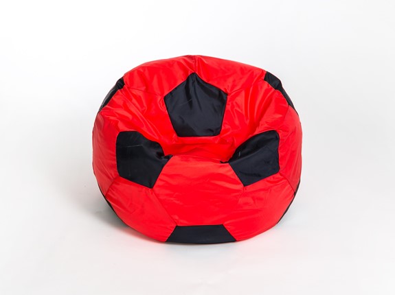 Кресло-мешок Мяч большой, красно-черный в Нальчике - изображение