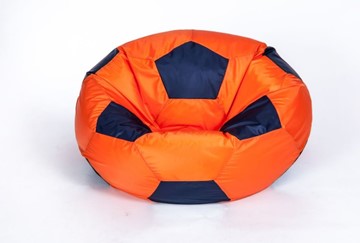 Кресло-мешок Мяч большой, оранжево-черный в Нальчике