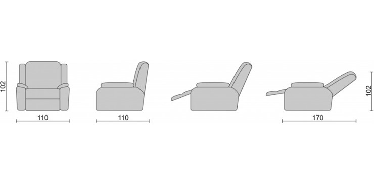 Кресло-трансформер Recliner (электро) в Нальчике - изображение 3