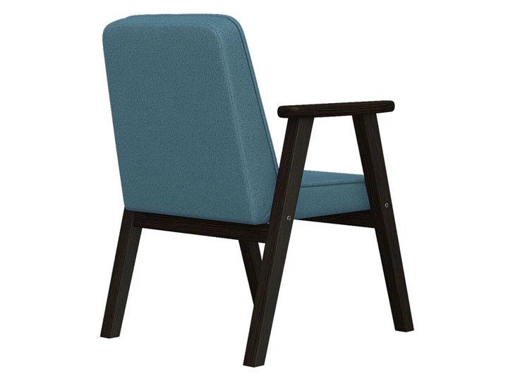 Кресло мягкое Ретро ткань голубой, каркас венге в Нальчике - изображение 2