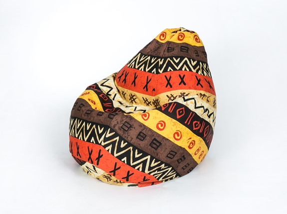 Кресло-мешок Груша среднее, жаккард, африкан в Нальчике - изображение