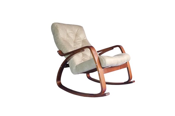 Кресло-качалка Гранд, замша крем в Нальчике - изображение