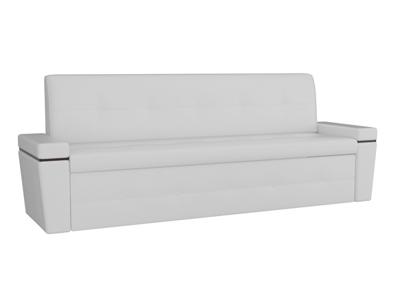 Прямой кухонный диван Деметра, Белый (экокожа) в Нальчике - изображение