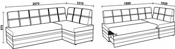 Кухонный диван НЕО КМ-06 ДУ с механизмом в Нальчике - предосмотр 5