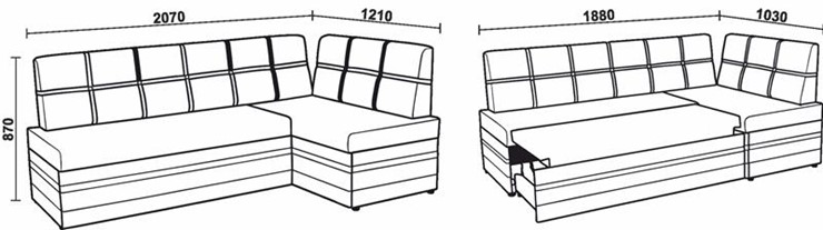 Кухонный диван НЕО КМ-06 ДУ с механизмом в Нальчике - изображение 5