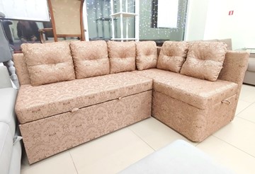 Кухонный угловой диван Яшма 1 ДУ Весь в ткани Жаккард AFINA 06 в Нальчике