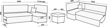 Угловой кухонный диван Нео КМ 3 с механизмом 2000*1110 в Нальчике - предосмотр 20