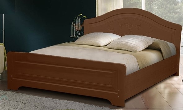 Спальная кровать Ивушка-5 2000х1800, цвет Итальянский орех в Нальчике - изображение