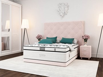 Кровать спальная Style Compact/Basement 180х200, Флок (Велсофт Винтажный розовый) в Нальчике