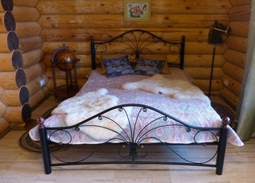 Спальная кровать Фортуна 2, 1600, черный/черный в Нальчике