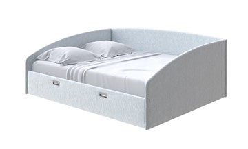 Кровать двуспальная Bono 160х200, Флок (Бентлей Светло-серый) в Нальчике
