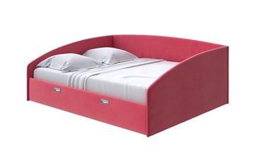 Кровать Bono 160х200, Велюр (Forest 13 Красный) в Нальчике