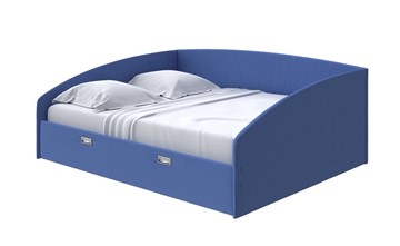Кровать спальная Bono 160х200, Велюр (Scandi Cotton 23 Кобальт) в Нальчике