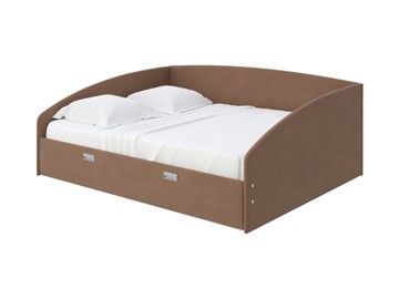 Двуспальная кровать Bono 180х200, Велюр (Forest 514 Светло-коричневый) в Нальчике