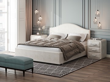 Спальная кровать Proson Classic 160х200, Велюр (Лофти Лён) в Нальчике