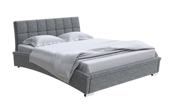Спальная кровать Corso-1L 160x200, Велюр (Gratta 4 Серый космос) в Нальчике