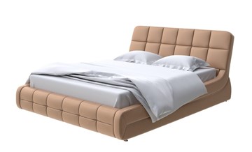 Кровать двуспальная Corso-6 140x200, Экокожа (Бронзовый перламутр) в Нальчике