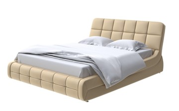 Кровать двуспальная Corso-6 140x200, Экокожа (Золотой перламутр) в Нальчике