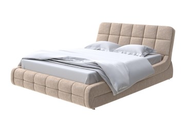 Спальная кровать Corso-6 200х200, Флок (Бентлей Какао) в Нальчике