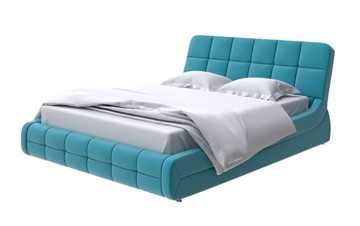 Спальная кровать Corso-6 200х200, Велюр (Forest 562 Голубой) в Нальчике