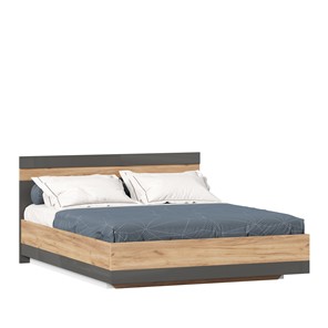 Двуспальная кровать Фиджи 1600 с подъемным механизмом ЛД 659.073, Дуб золотой/Антрацит в Нальчике