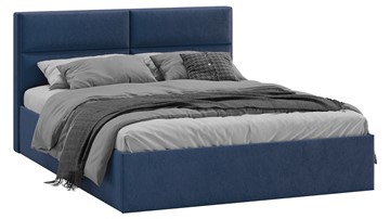Спальная кровать Глосс Тип 1 (Микровелюр Wellmart Blue) в Нальчике