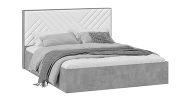 Кровать спальная Хилтон Тип 1 (Ателье светлый/Белый) в Нальчике