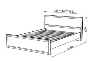 Кровать Камелия, 1600, шимо светлый/белый кожзам в Нальчике - предосмотр 1