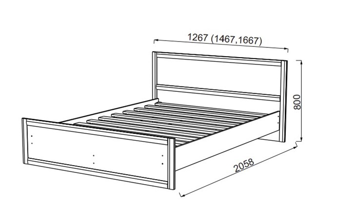 Кровать Камелия, 1600, шимо светлый/белый кожзам в Нальчике - изображение 1