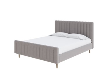 Спальная кровать Madison 160x200, Искусственная шерсть (Лама Светло-серый) в Нальчике