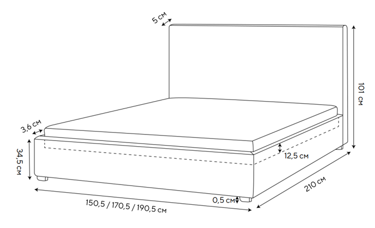 Спальная кровать Mono 140х200, Велюр (Monopoly Миндаль (111)) в Нальчике - изображение 1