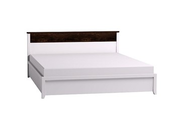 Двуспальная кровать Норвуд 32 с гибкими ламелями дерево, Белый-Орех шоколадный в Нальчике