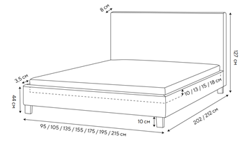 Кровать двуспальная Routa 200х200, Велюр (Monopoly Мятный лёд (670)) в Нальчике - предосмотр 1