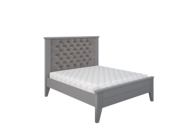 Двуспальная кровать с каретной стяжкой Верона 1400, Серый в Нальчике