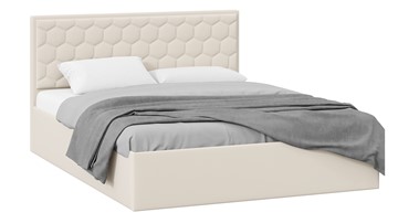 Кровать в спальню с подъемным механизмом Порто (Велюр Confetti Cream) без заглушины в Нальчике
